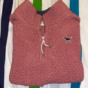 Pink Fuzzy Quarter Zip